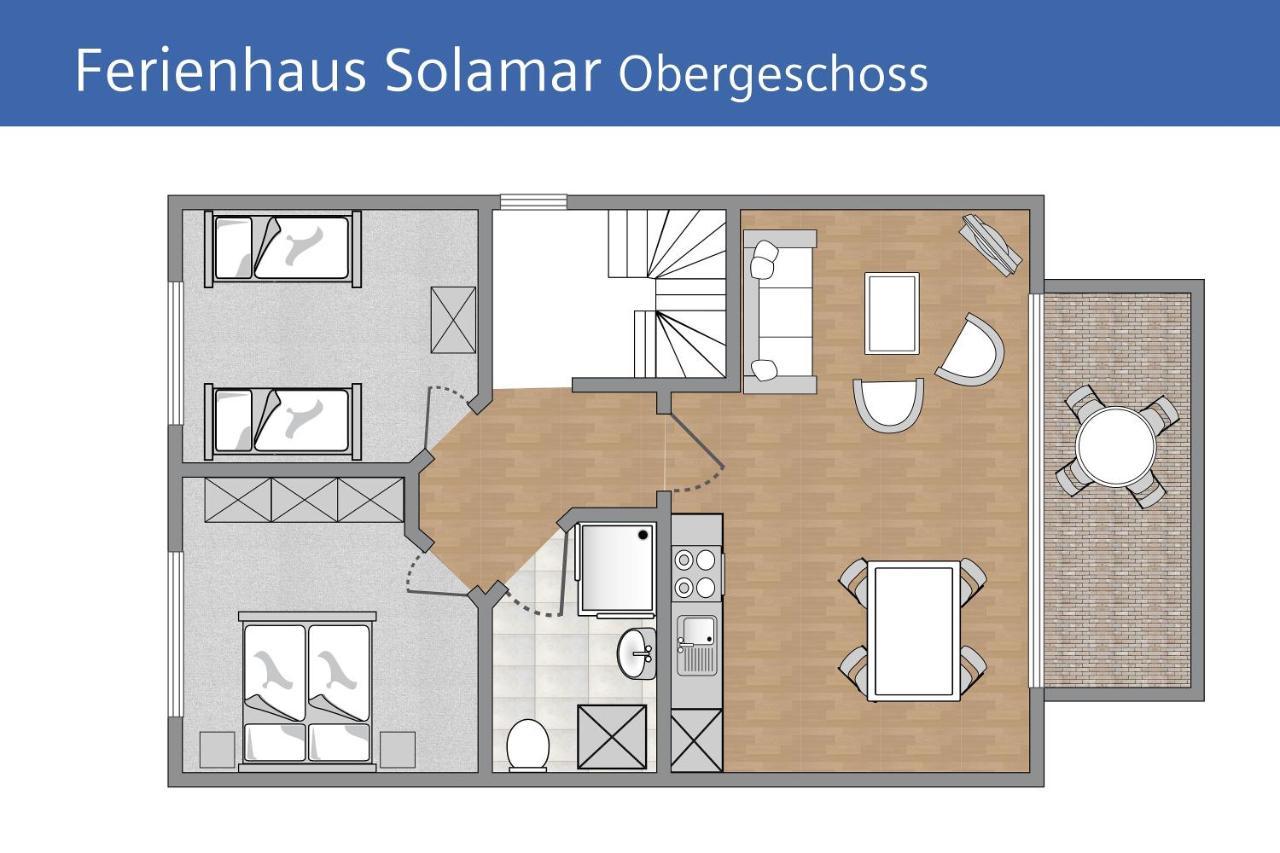 Ferienhaus Solamar Rügen FeWo OG Balkon Breege Exterior foto